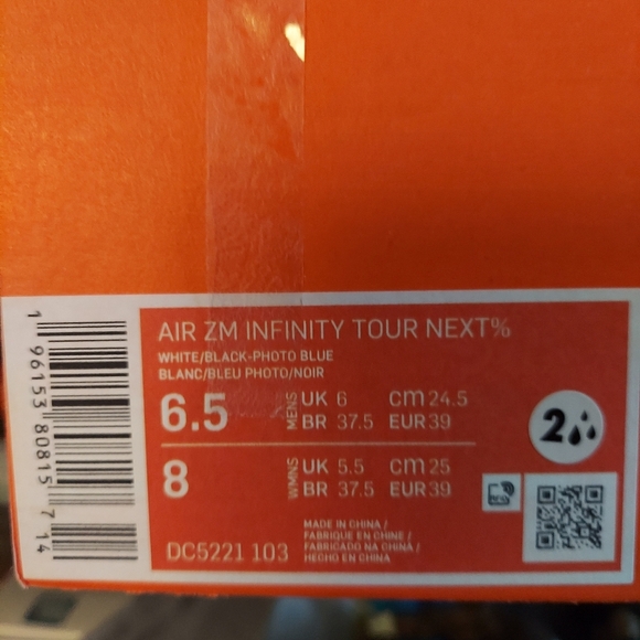 Nike Air Zoom Infinity Tour Next Women's Golf Shoes Size 8 - Picture 8 of 8